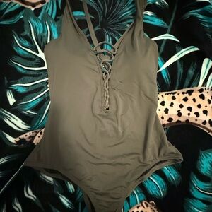 Michael Kors Olive One Piece Swimsuit